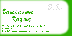 domician kozma business card